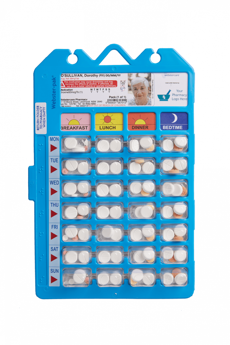 7 Times A Day Weekly Pill Box Organizer Case, Secure 7X Pillbox with Medication Schedule | Ezy Dose